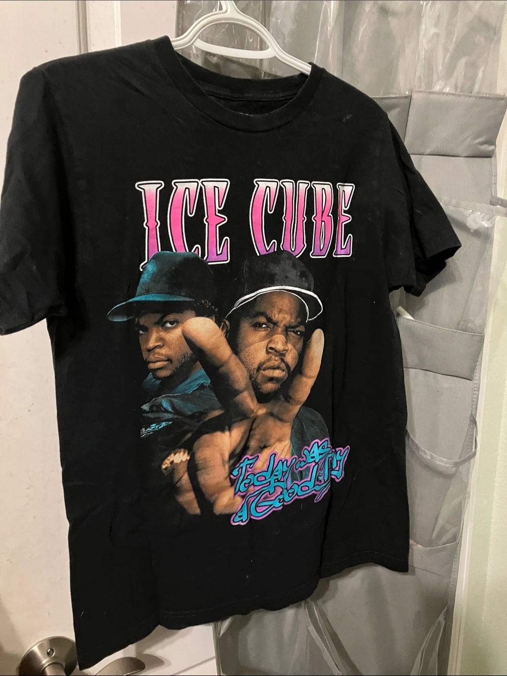 Black Graphic Ice Cube Tribute T‑Shirt